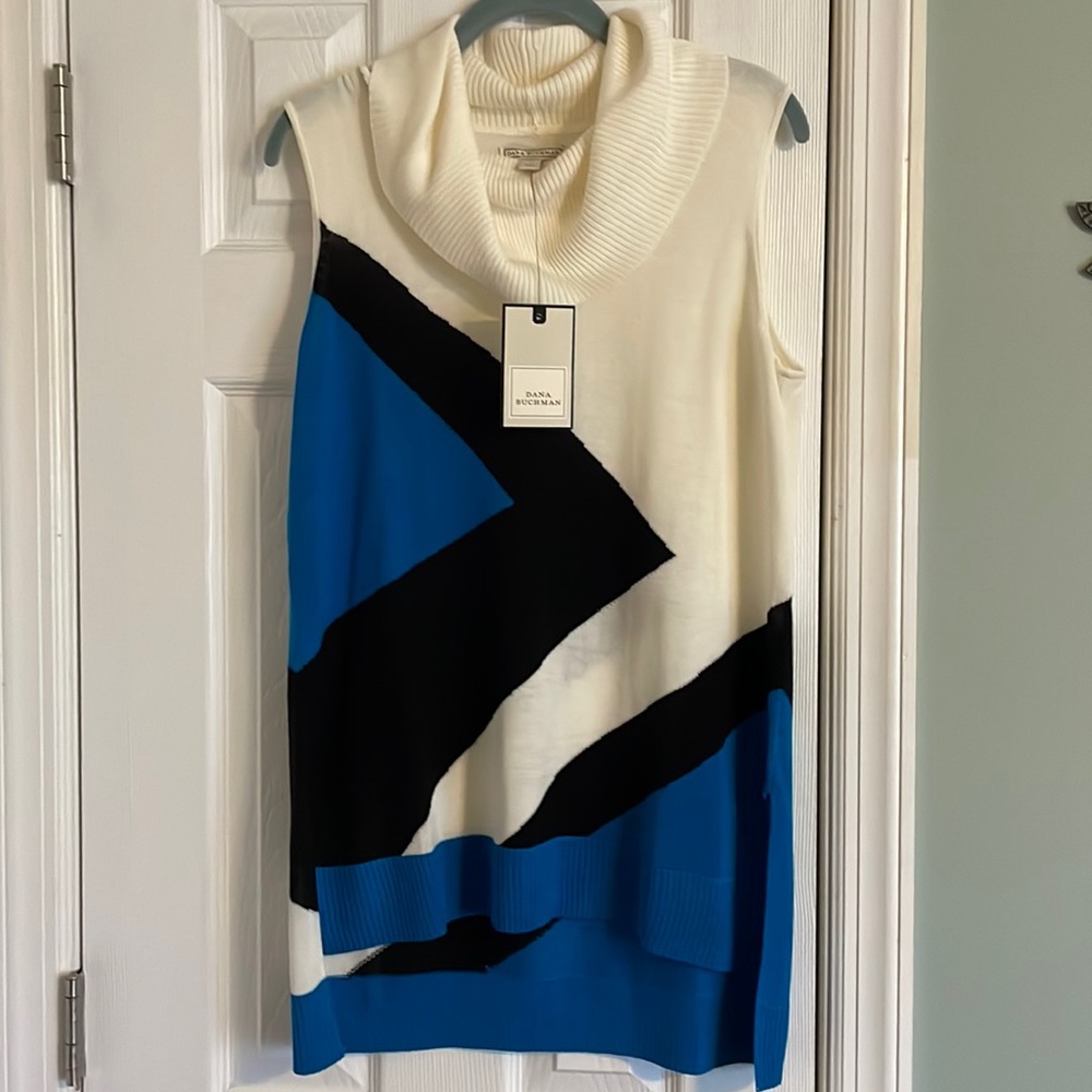 Cowl neck sweater vest